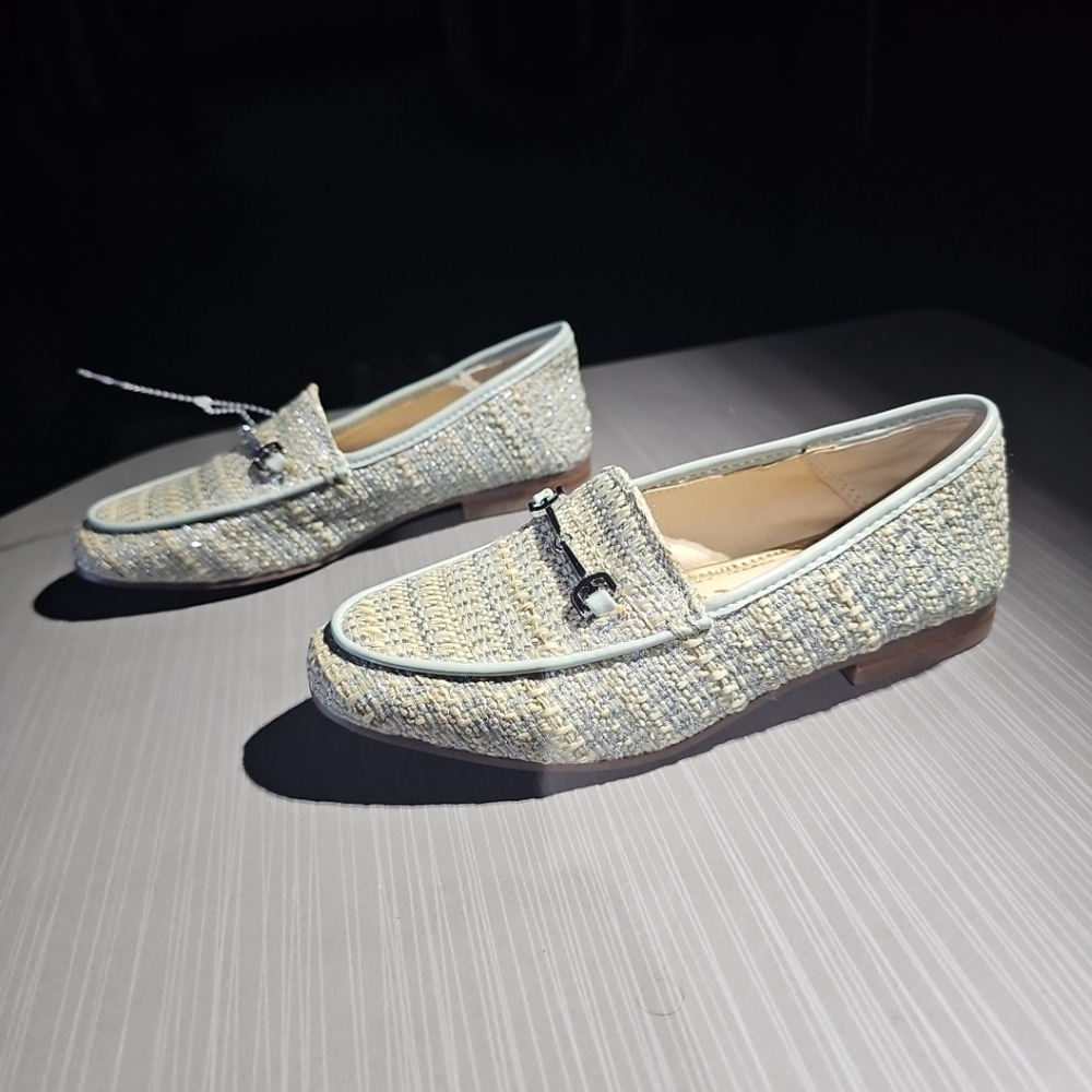Sam Edelman Loraine Mini Girl's‎ Loafers Size 13M Tide Blue Tweed NWOB Condition